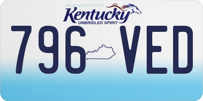 KY license plate 796VED