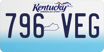 KY license plate 796VEG