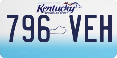 KY license plate 796VEH