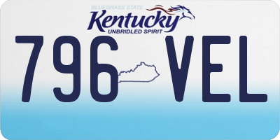 KY license plate 796VEL