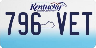 KY license plate 796VET