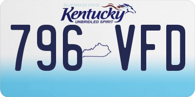 KY license plate 796VFD