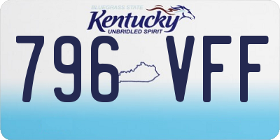 KY license plate 796VFF