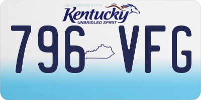 KY license plate 796VFG