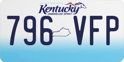 KY license plate 796VFP