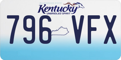 KY license plate 796VFX