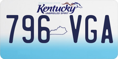 KY license plate 796VGA