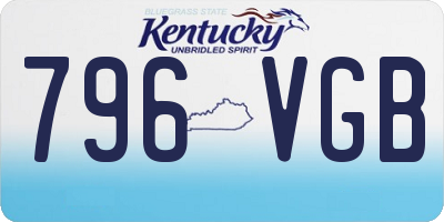 KY license plate 796VGB