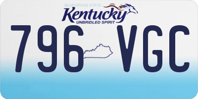 KY license plate 796VGC