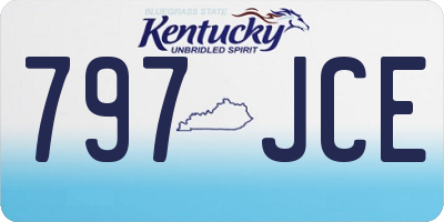 KY license plate 797JCE