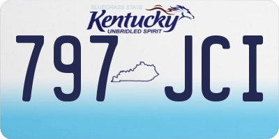 KY license plate 797JCI