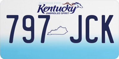 KY license plate 797JCK