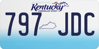 KY license plate 797JDC