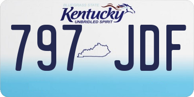 KY license plate 797JDF