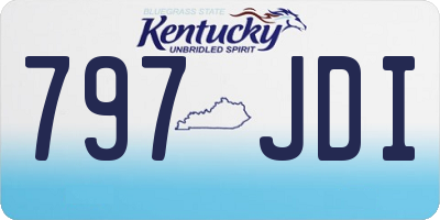 KY license plate 797JDI