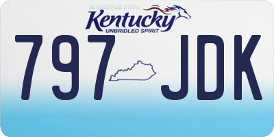 KY license plate 797JDK