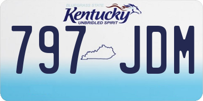 KY license plate 797JDM