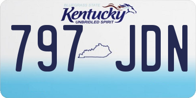 KY license plate 797JDN