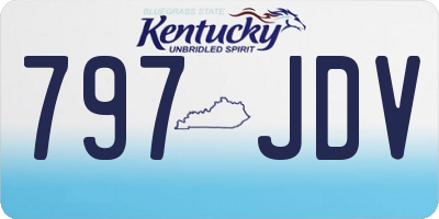 KY license plate 797JDV