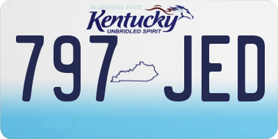 KY license plate 797JED