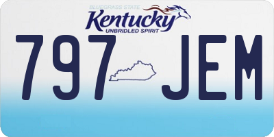 KY license plate 797JEM
