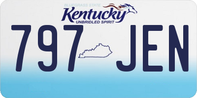 KY license plate 797JEN