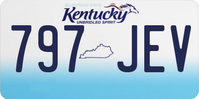 KY license plate 797JEV