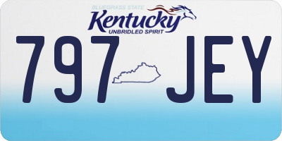 KY license plate 797JEY