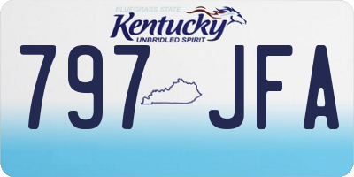 KY license plate 797JFA