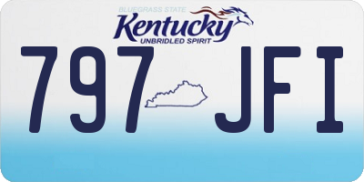 KY license plate 797JFI