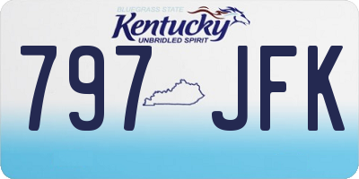 KY license plate 797JFK