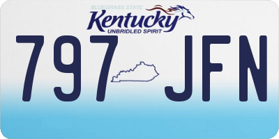 KY license plate 797JFN