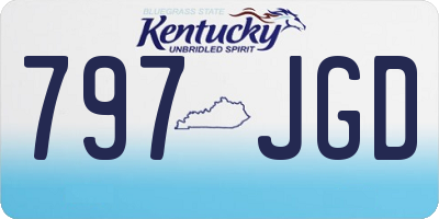KY license plate 797JGD