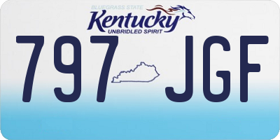 KY license plate 797JGF