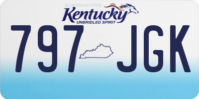 KY license plate 797JGK