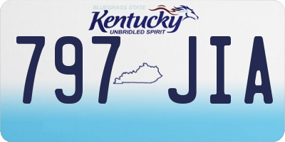 KY license plate 797JIA