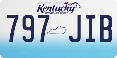 KY license plate 797JIB