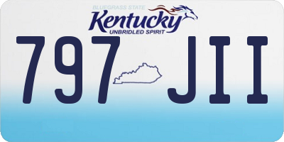 KY license plate 797JII