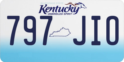 KY license plate 797JIO
