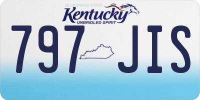 KY license plate 797JIS