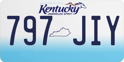KY license plate 797JIY