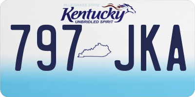 KY license plate 797JKA
