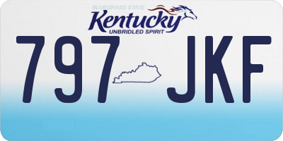 KY license plate 797JKF
