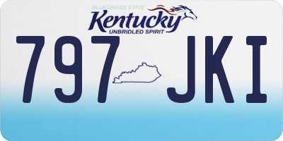 KY license plate 797JKI
