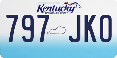 KY license plate 797JKO