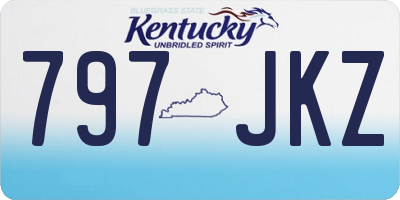 KY license plate 797JKZ