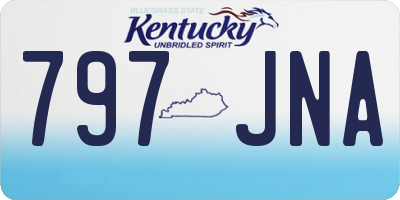 KY license plate 797JNA