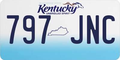 KY license plate 797JNC
