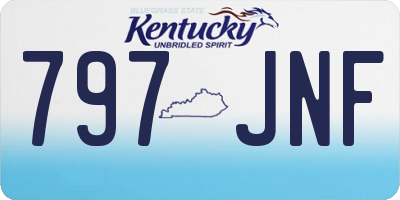 KY license plate 797JNF