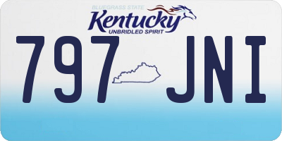 KY license plate 797JNI